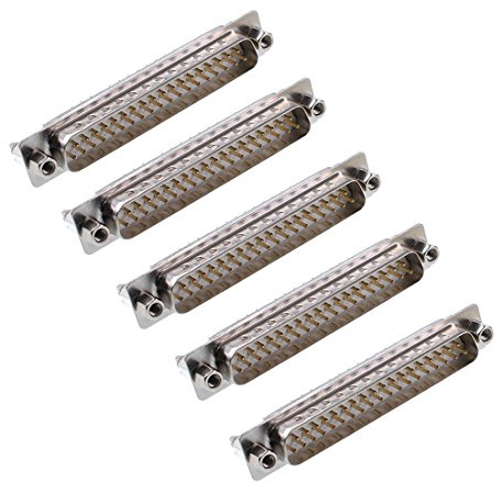 Oiyagai Lot de 5 Connecteurs DB37 Mâles 2 Rangées avec Vis de Verrouillage, Remplacement pour Câbles VGA, Blanc