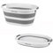 Russell Hobbs LA053879WHTEU Cesto De La Colada Adaptable a La Cadera, 27L, Para Guardar Pinzas Y Ropa Sucia o Limpia, contenedor de almacenamiento, asas ergonómicas, ahorra espacio, blanco/gris