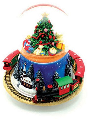 Spieluhrenwelt MMM GmbH, 858263 Spieluhr Schneekugel mit Tannenbaum und Zug