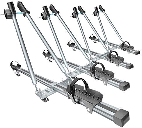 Mossa 4X Dachfahrradträger, Dachfahrradhalter mit Schlüssel und Alubalken - BR9553