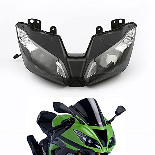 Motorcycle Headlight Headlamp Assembly Compatible for ZX-6R NINJA 2013 2014 2015 2016 2017 2018 ninja ZX6R 13-18 Motorbike Headlight Front Head Lamp Clear