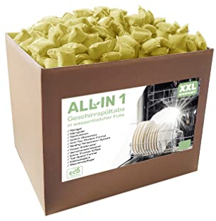 Cleanerist | 275 Spülmaschinentabs in Großpackung (5 kg) – All-in-1 Box Geschirrspültabs in wasserlöslicher Folie – Reiniger kompatibel mit allen Maschinen - umweltfreundliches Pulver