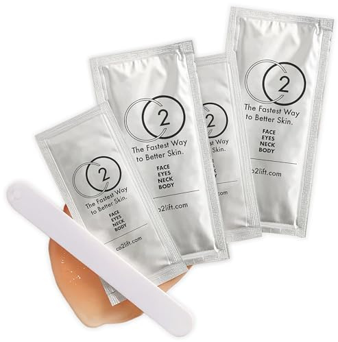 CO2Lift karboxigelbehandling tvåpack för uppblåsta ögon, mörka cirklar, minskar fina linjer och rynkor, jämnar ut huden, minskar porerna, rengör och stramar huden (2T)