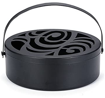 Moskito Spulenhalter, Räucherspiralen Halter, Klassische Räuchergefäß, Geeignet für Outdoor Garten, Büro, Schlafzimmer(Schwarz)