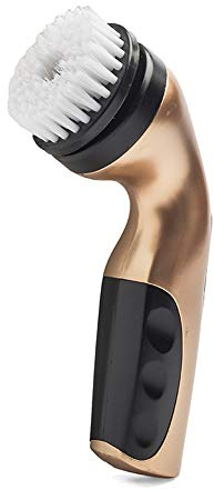 Samnuerly Electric Shoe Brush, Hand-held Electric Shoe Polish Machine Portable Shoe Polisher With Rechargeabl Rechargeable Battery And 5 Brush Heads For Shoe Bag Sofa Cleaning Care- Gold Shoe Brushes