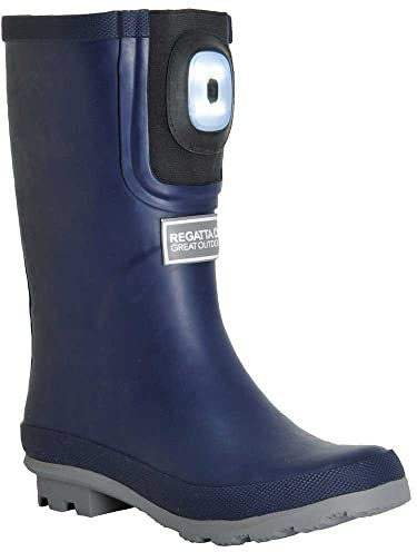 Regatta Enfants Fairweather Shine Brite Light Galoches, Bleu marine/gris tempête, 13 Little Kid