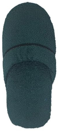 INGROSSO MERCERIE LCF Ciabatte Uomo Spugna 100% Cotone, antisudore,lavabili,leggere,traspiranti.produzione artigianale italiana, misura 39/43 (Verdone)