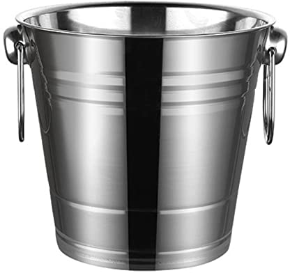 DAZZLEEX Seau à glace de 1,5 l avec poignée en acier inoxydable - Grand seau à glace isotherme robuste de type B