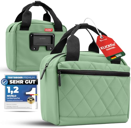 MIVELO Lenkertasche Fahrrad für KLICKfix - Fahrradtasche Lenker - wasserabweisend & geräumig - Lenkertasche - Tasche Lenker - E-Bike tauglich (Mint)