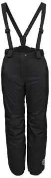 CrivitPro Mädchen Skihose mit Ortungssystem Wassersäule 10.000mm (146-152, Schwarz)