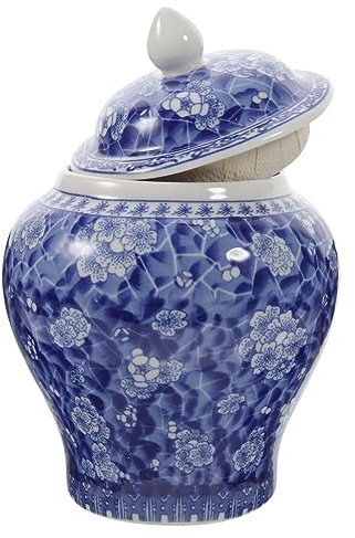 ABOOFAN Teedose aus Keramik chinesische Teedose knoblauchtopf Dekor Vase Aufbewahrungsbehälter aus Keramik mit Deckel Küchentee groß Vorratsdose Abdeckung kann schmücken
