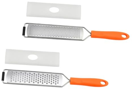 BIUDECO Grattugia da Cucina Multifunzione 2 Pezzi in Acciaio Inossidabile e Pp per Patate e Verdure, Sicura e Pratica, per Uso in Cucina