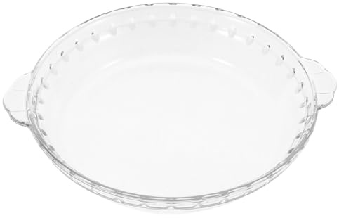 STOBAZA Heat Resistant Glass Microwave Plate Cover for Oven Use and Baking Versatile Round Glass Dish Suitable for Food