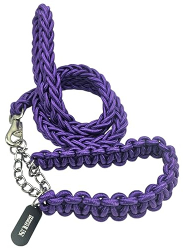 Power-Leash Set Basic/das Starke Hundeleine-Set für deinen Begleiter (Lila, M)