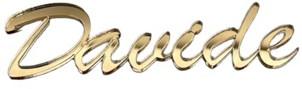 Personalisierter Schriftzug aus Plexi Acryl Gold Spiegel mit Namen oder Wunschtext Dekoration für Kuchen, Veranstaltungen, Kinderzimmer und mehr, erhältlich in verschiedenen Größen (30 cm)
