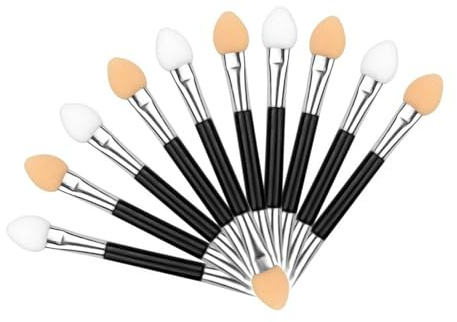 Tragbare Lidschatten-Pinsel, Kosmetikpinsel, Lidschatten-Applikatoren, Augen-Make-up-Werkzeug, kleiner Make-up-Pinsel, 10 Stück