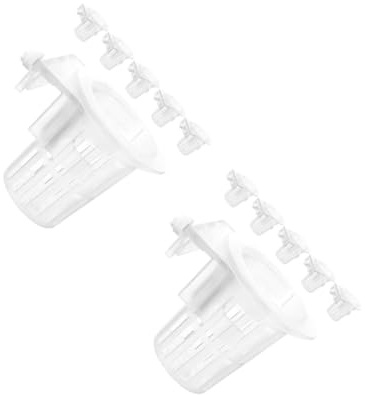 ABOOFAN 12 Piezas Copa Colgante De Hierba De Agua Cesta De Siembra Hidropónica Copa De Plantas Acuáticas para Tanque Tazas De Plantas De Pecera Maceta Acuática El Plastico Blanco