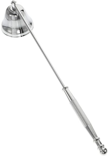 TOYANDONA Candle Snuffer, Candle Snuffer Extinguisher with Long Handle, Polished Stainless Steel Wick Flame for Putting Out Wick Flame Safely (silver)