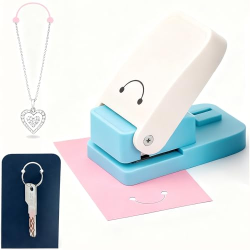 Perforadora de Tarjetas para Pendientes, Perforadora de Agujeros para Pendientes y Collares, Herramienta de Perforación Portátil para Etiquetas Colgantes para Vender Joyas, Proyectos de Bricolaje