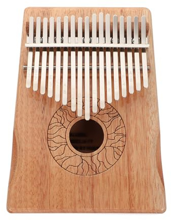 Parliky Kalimba Para Principiantes Portátil De 17 Notas, Piano De Pulgar De Madera Natural Soporte Ergonómico Tipo Loto, Instrumento Musical Adecuado Para Niños y Adultos, Fácil De Tocar
