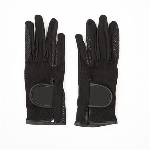 ZNTIHZ Reiterhandschuhe Reithandschuhe Herren Damen Unisex Sporthandschuhe Für Das Tägliche Reittraining(Black,XL)