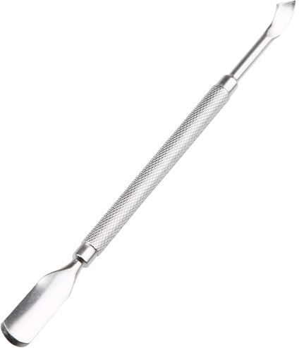 Vestamore Nagelhautschieber mit zwei Enden, Edelstahl Nagellackschaber mit ultradünner Spitze & rutschfestem Griff, 16 cm, für Fingernägel, abgestorbene Haut, Salon & Zuhause