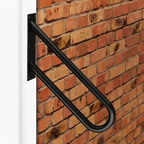 Stair Railing for Outdoor Steps Wall Mounted,19.7 Hand Rail 1-2 Handrail Heavy Duty Grab Bar Safety Rails Outside Elderly,Pregnant,Disabled(Size:70cm/27.6)