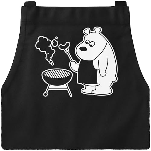 MoonWorks Grill-Schürze für Männer mit grillendem Bär - Bear Grills