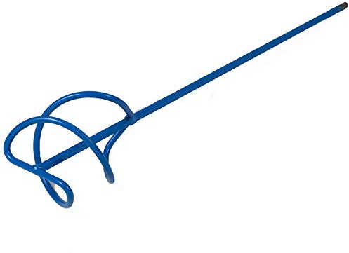 Toolty Propellermischer, 80 x 500 x 7 mm, Sechskant-Gewinde, lackierter Mixer, Schneebesen, Rührer, 2 Klingen, für Gips, Gips, Klebstoffe, Beton, Zement, Kleber, Farbe, DIY - TLTY-1310