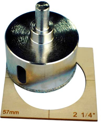 57mm Diamond Hole Saw 2 1/4 In for Tile – Core Drill Bit for Shower Tap and Drainage Pipe, Guide Prevents Skidding, Professional Tile Hole Cutter for Porcelain, Glass, Granite, Marble, Stone, Mosaic