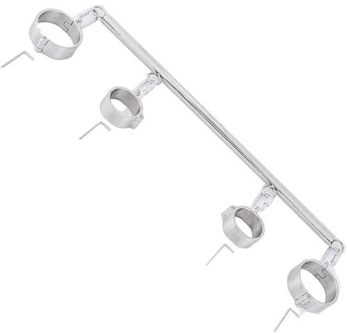 ROLOL Restraint set Spreizstange Edelstahl Verstellbare Handfesseln/Handschellen Und Fußfesseln Für Paare Sex Edelstahl Sm -Handschellen (Color : Female)