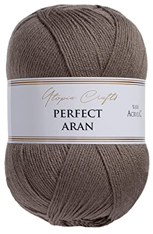 Utopia Crafts Aran stick- och virkgarn, 400 g (sandsten)