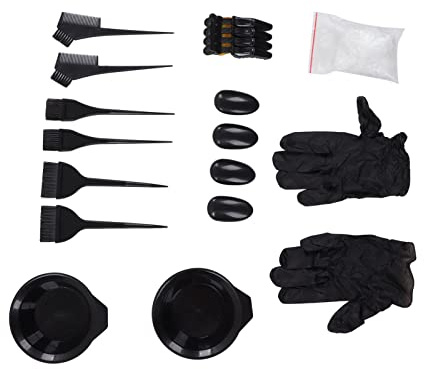 Kit de Teinture de Coloration des Cheveux, Kit de Teinture des Cheveux de Brosse de Teinture 26pcs Couverture d'oreille pour la Maison