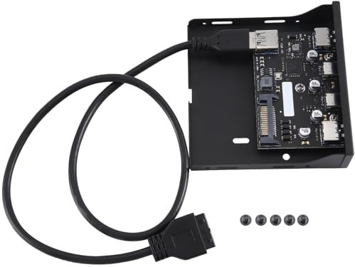 Lckiioy Desktop-Diskettenlaufwerksschacht-Bedienfeld, USB 3.0, Frontblende, Diskettenlaufwerksschacht, Festplattenfach, 19/20-Polig auf USB 3.0, Einfache Installation