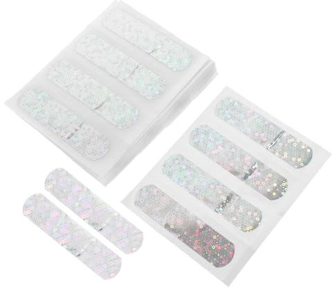 Milisten Glitter Adhesive Bandages Breathable Wound Bandages Wound Protective Stickers Easy-Tear Plasters for Daily First Aid Care Skin-Friendly Cover for Minor Cuts and Scrapes 100 Pcs