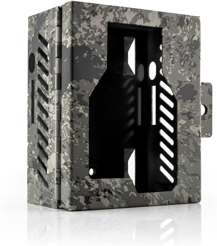 Zeiss Secacam 5 Metallgehäuse - Schutzgehäuse Wildkamera mit Bewegungsmelder Fotofalle Tierkamera Schutzbox Camouflage Nachtsichtgeräte Jagdkamera Gehäuse Schutz gegen Diebstahl