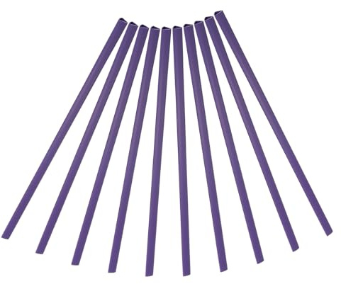 PATIKIL Barres de Reliure de 10 mm, 10 Pcs Barres de Reliure en Plastique à Glissière, Capacité de 70 Feuilles, Format A4, pour Couverture de Rapport, Bureau, Étude, Violet