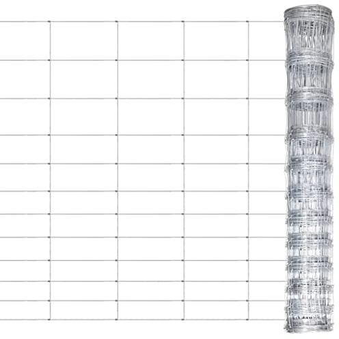 Home Items Clôture de jardin en acier galvanisé Argenté 50 m 150 cm