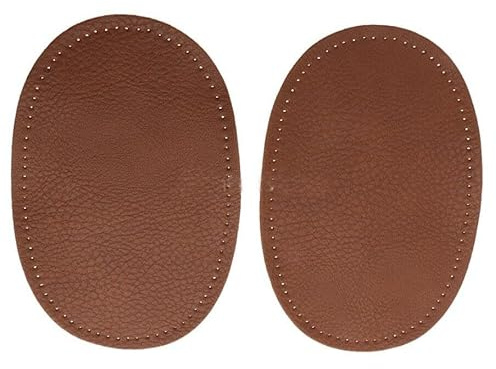 SYSUII 1 Paar Patches zum Aufbügeln,Lederflicken Ellenbogen Aufbügelflicken PU Leder Patch Reparatur Nähen Flicken zum Aufbügeln für Kleidung Handwerk Rucksack Schuhe Hosen,Jacken Dekoration -Braun