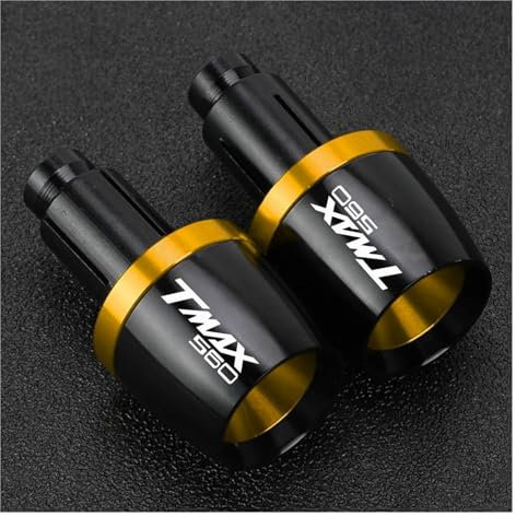QJPGUHTV Lenkerzubehör Motorrad-Lenkergriffe Lenkerenden Kappe Griff Stecker Schieber Für Yamaha Für TMAX560 Für T-MAX 560 Änderungszubehör(Gold)