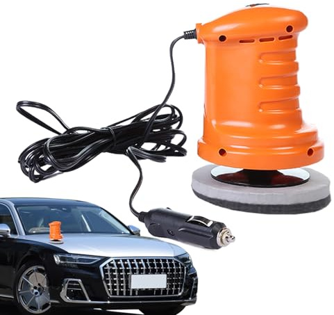 Bilvaxpolermaskin – 12 V polermaskin för fordon, fordonsskötsel tillbehör | för trädgårdsmöbler båtar golv metall läderrestaurering verkstad garage