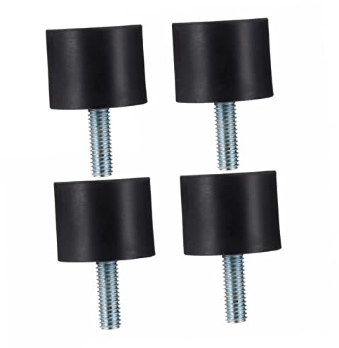 Antivibrations Silentblock 4 Stück Gummi Schwarz für Motoren | Dämpfung, Pufferung und Stoßabsorption, für Wasserpumpen, Kompaktes für Industrielle Montage