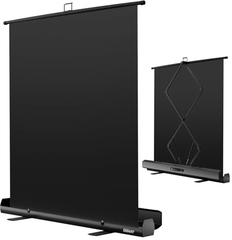 EMART Svart bakgrund 165 x 220 cm, Chroma tangentpanel fotograferingsbakgrund, svart skärm med stativ för fotostudio, streaming, videokonferenser, TikTok, zoom