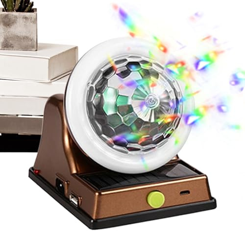 Luci da discoteca - Luce da festa della palla da discoteca | Luce strobo a LED multicolore RGB | Lampada a LED Colore paesaggistica | Atmosfera di ricarica solare luci per giardino, matrimonio, arreda