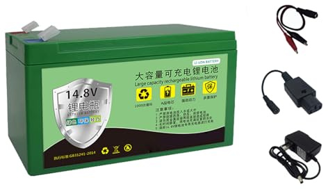 HJGHY 14.8V,10Ah, 14.8V 6Ah 8Ah 10Ah 12Ah 18Ah Lithium Battery Agricultural Machinery High Voltage Electric Sprayer Storage Battery 16.8 Volt Large Capacity with Charger