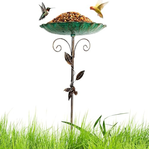 Vogelbad im Freien - Wildvogelbad | Vogelbad, Metall Vogelbad Schüssel auf Stand, Frostbeständig, Einstellbare Höhe Für Patiogarten, Garten Und Draußen