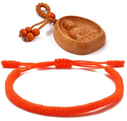LUCKY BUDDHIST Handmade Bracelet + Buddhist Gift! Tibetan Good Luck String Armband. for Women, Men, Teens. Adjustable Size! Friendship Present. Handcrafted Rope Woven Chakra Wristband