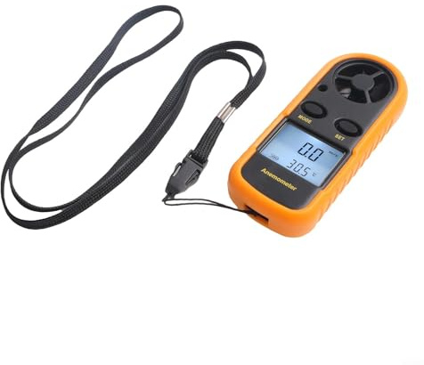 Anémomètre et thermomètre pour l'extérieur, design compact avec écran rétroéclairé pour une lecture facile dans des conditions de faible luminosité