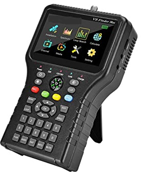 Rilevatore di segnale satellitare, V8 Finder Max 4,3 pollici DVB-S2X/S2/S MPEG-2/H.265 Braz1l ACM 1080P Ricevitore di segnale TV HD Receptor