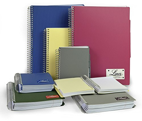 Mintra Corporation Notizbuch Lines, 150 Blatt, DIN A4 & DIN A5 & DIN A6, liniert oder kariert, PP-Umschlag, Spiralbindung, Spiral-Notizbuch mit Hardcover (DIN A4 - liniert, blau)